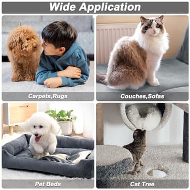 B-Land Carpet Rake for Pet Hair Removal, Reusable Pet Hair Remover with 60” Adjustable Long Handle, Carpet Scraper Dog Cat Hair Remover Tool for Rugs, Mats - Image 7