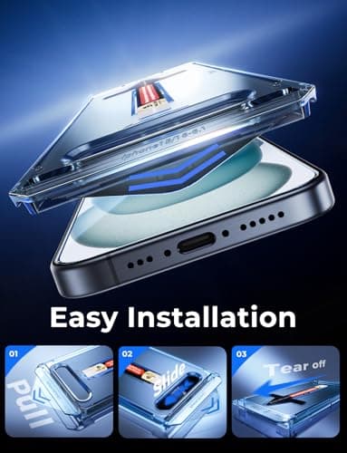 MAGIC JOHN 2 Pack for iPhone 15 Tempered Glass Screen Protector 6.1 inch [Not Max], Auto Dust-Elimination Installation, Bubble Free, Dynamic Island Compatible, HD Clear, Easy Installation - Image 3