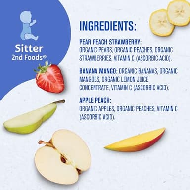 Gerber Stage 2 Baby Food, Organic Fruit Favorites Puree Pouches Variety Pack, No Added Sweetener, Baby Food Pouches, 9-Pack - Image 9