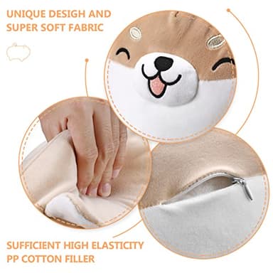 Auspicious beginning 19.6" Shiba Inu Plush Toy Anime Corgi Kawaii Smiling Plush Dog Soft Pillow, Big Stuffed Animals Plush Toy Christmas Birthday Gifts - Image 4