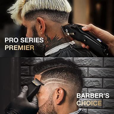 SUPRENT PRO Professional Hair Clippers for Men- Hair Cutting Kit & Zero Gap T-Blade Trimmer Combo- Cordless Barber Clipper Set with LED Display for Mens Gifts(Black) - Image 6