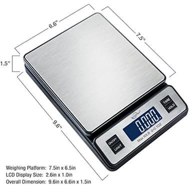Weighmax W-2809 90 LB X 0.1 OZ Durable Stainless Steel Digital Postal Scale, Shipping Scale With AC adapter, 1 Pack - Image 4