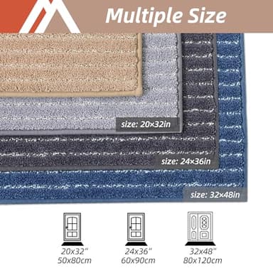 COSY HOMEER Indoor Door Mat Floor Mats Dirt Trapper Wet Shoes and Paws, Front Door Outside Entry Welcome Outdoor Entrance Dog Cat Mat, Anti Slip Washable, 32"x48",Beige - Image 5