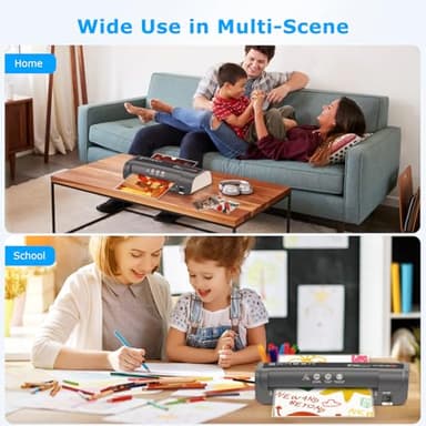 BONSEN A4 Laminator Machine, 9.33-Inch Thermal Laminator with Never Jam Technology, 100 Laminating Sheets, Laminates Photos Cards Documents, 4-in-1 Personal Laminators for Teachers Home Office School - Image 8