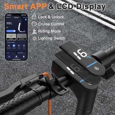 VOLPAM Electric Scooter, 350W/500W, 8.5"/10" Tires, 12/21/28 Miles Range, 16/19/22Mph, Folding E-Scooter with Dual Braking - Image 6