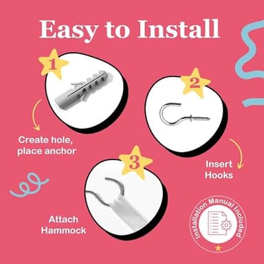 Lilly's Love Stuffed Animal Hammock | Corner Hanging Organizer, Toy Storage, Stuffed Animal Storage Net | Made from Quality Fishing Net, Holds 12lbs | 67"x47"x47" (White, 2 Pack) - Image 4