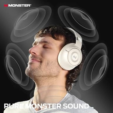 Monster Persona SE ANC Active Noise Cancelling Headphones, Bluetooth Headphones Over Ear, 60H Playtime, HiFi Stereo Audio, Deep Bass, Built-in Mic, Wireless Headsets for Home Office - Image 2