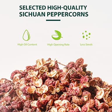 Soeos Sichuan Peppercorns, 16oz(454g), Authentic Szechuan Red Peppercorn, Numbing and Tingle Effect, Less Seeds, Strong Flavor, Essential for Mapo Tofu, Kung Pao Chicken and Asine Cusine - Image 4
