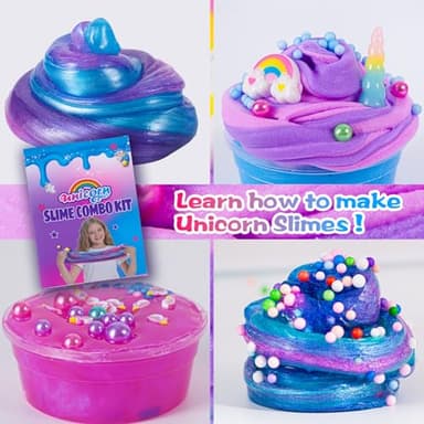 ZOnFRTO Mini Unicorn Slime Kit for Girls - Glimmer Crunchy, Butter, and Galaxy Slime for Kids 6-12 - Party Favors for Children - Image 3