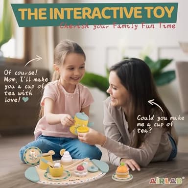 Tea Sets for Toddlers 3-5 Girl Birthday Gift 3 Year Old Princess Party Wooden Play Food Toy Sets for Kids Kitchen Accessories Age 3 4 5 6 Wood Educational Toys - Image 6