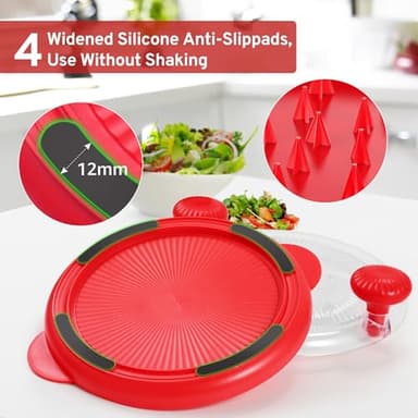 Pro Chicken Shredder 10.8 inch, Chicken Breast Shredder Tool Twist Large, Visible Meat Shredder Machine with Widened Anti Slip Mat Fix, Chicken Grinder Suitable for Pork, Beef, Dishwasher(Red) - Image 4