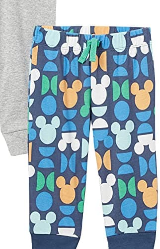 Amazon Essentials Disney | Marvel | Star Wars Baby Boys' Pants, Pack of 4, Mickey Oh Boy, 12 Months - Image 2