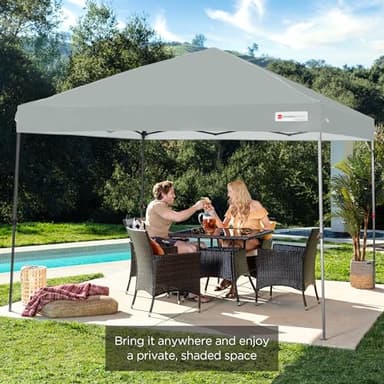 Best Choice Products 10x10ft 1-Person Setup Pop Up Canopy Tent Instant Portable Shelter w/ 1-Button Push, Case, 4 Weight Bags - Silver - Image 8