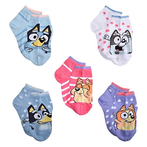 Bluey Boys Kids Quarter Socks, Light Blue (5 Pack), Small US - Image 1