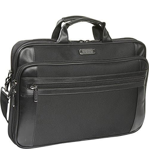 Kenneth Cole Reaction Urban Traveler Slim 18.4" Laptop Sleeve Top Zip Computer Portfolio Bag, Black - Image 1