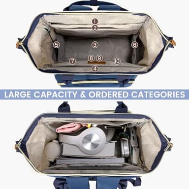 LOVEVOOK Laptop Backpack for Women, 15.6 Inch Work Business Backpacks Purse With Large Capacity, Waterproof Nurse Bag College Bookbag for School, Waterproof Casual Daypack for Travel - Image 2