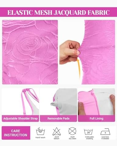 Holipick One Shoulder One Piece Swimsuit for Women Tummy Control Bathing Suits Modest Full Coverage Keyhole Swimwear - Image 3