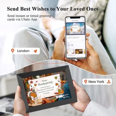 BIGASUO 10.1 Inch WiFi Digital Picture Frame, IPS HD Touch Screen Cloud Smart Photo Frames with Built-in 32GB Memory, Wall Mountable, Auto-Rotate, Share Photos Instantly from Anywhere - Image 6