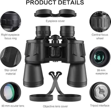20x50 Binoculars for Adults, HD High Powered Professional Binoculars for Bird Watching - Image 6