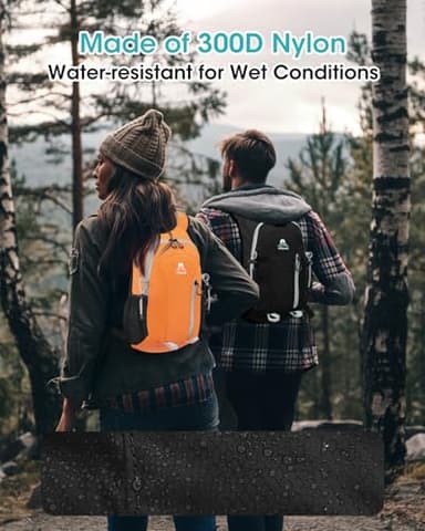 VPBAGE Small Hiking Backpack with Front Phone Holder, Packable Back pack with Chest and Waist Strap, Lightweight Daypack for Women Men - Image 6