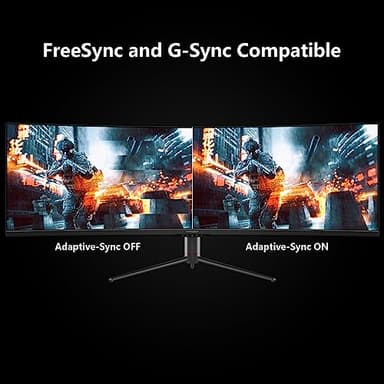 INNOCN 49" Curved Gaming Monitor 144Hz Ultrawide 32:9 WDFHD 3840 x 1080P, R1800, 99% sRGB, HDR400, USB Type C, DisplayPort, HDMI, Built-in Speakers, Height/Tilt Adjustable - 49C1G - Image 6