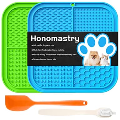 Honomastry Lick Mat for Dogs, Premium Lick Pad with Suction Cups for Dog Anxiety Relief, Slow Feeder Dog Bowls, Bathing, Grooming and Training. - Image 1