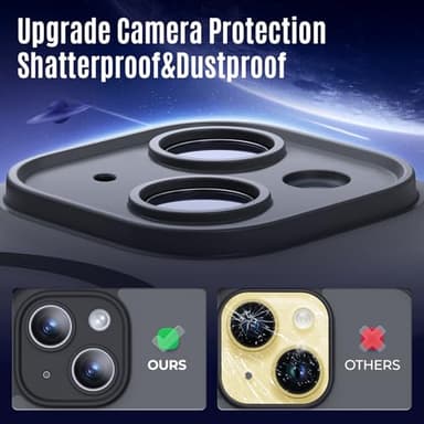 Symcele Designed for iPhone 14 Case, Compatible with MagSafe, with Privacy Screen Protectors X2, [Camera Protection] [15FT Military Drop Protection] Shockproof Phone Case, 6.1", Black - Image 4