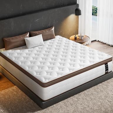 BedStory Firm King Mattress for Couples - 14 Inch Hybrid Mattress with Quiet Motion Isolation, Extra Spinal Support and Back Pain Relief - 800+ Pocket Springs, CertiPUR-US Certified - Image 7