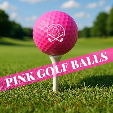 Ghost Pink Funny Golf Balls for Women – Shocked Emoji Face, High-Visibility Pink, Sleeve of 3 Novelty Practice Balls, Cute Golf Gift for Her, Ladies & Girls - Image 8
