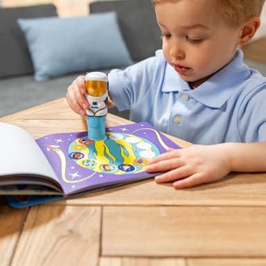 Melissa & Doug Sticker Wow!™ 24-Page Activity Pad and Sticker Stamper, 300 Stickers, Arts and Crafts Fidget Toy Collectible Character – Astronaut - for Kids Ages 3+ - FSC Certified - Image 2