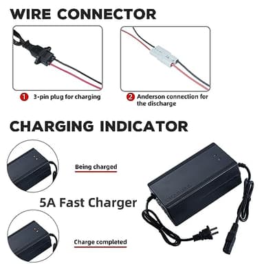 BtrPower 72V 30AH LiFePO4 Battery Ebike Lithium Battery Pack,80A BMS and 5A Fast Charger for 2800W-250W Motor - Image 3