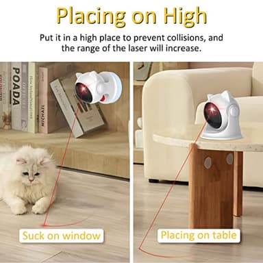 umosis Automatic Cat Laser Toy Interactive Cat Toys for Indoor Cats/Kitty/Dogs,​​Laser Toys for Bored Indoor Adult Cats - Image 4