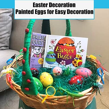 LHYCS 8PCS Wooden Percussion Eggs, Colorful Musical Easter Maracas Egg Shakers - Image 3