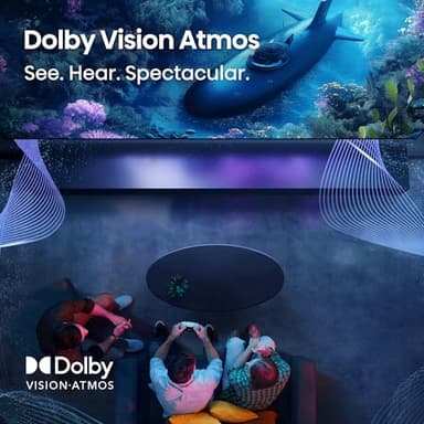 Hisense 65" E6 Cinema Series QLED 4K UHD Smart Fire TV (65E6QF, 2025 Model) - QLED, AI Light Sensor, Dolby Vision · Atmos, Voice Remote with Alexa, Motion Rate 120, HDR 10+ Adaptive, Game Mode Plus - Image 6