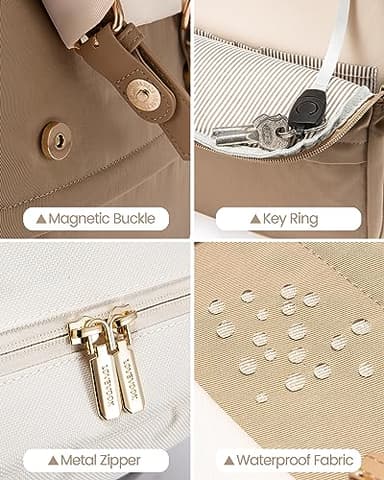 LOVEVOOK Laptop Backpack for Women Vintage Travel Backpack Purse Airline Approved 15.6 Inch Large Computer Backpack Fashion Teacher Nurse Bag for Work Business College - Image 4