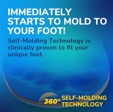 Dr. Scholl’s Adapts to You Insoles for Women, with Self-Molding Foam Technology – Clinically Proven to Adapt to Your Feet, Flexible Arch Support Inserts, Shock-Absorbing, Podiatrist-Tested, Size 6-10 - Image 3