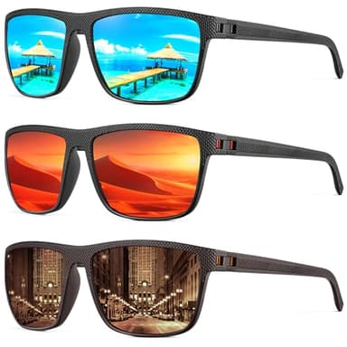 NSSIW Polarized Sunglasses Men and Women, Mens Sunglasses Polarized with Lightweight Frame and UV Protection for Driving Golf - Image 1