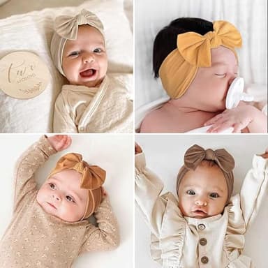 ALinmo 25PCS Baby Nylon Headbands Soft Hairbands Hair Bow Elastics for Baby Girls Newborn Infant Toddlers Kids - Image 6