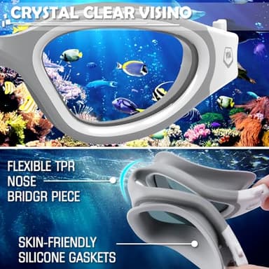 WIN.MAX Polarized Swimming Goggles Swim Pool Goggles Anti Fog Anti UV No Leakage Clear Vision for Men Women Adults Teenagers - Image 4