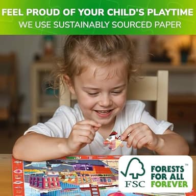 QUOKKA Puzzles for Kids Ages 4-6 - 4 x 60 Puzzles for Toddlers 5-8 - Educational Search & Find Toy for 8-10 yo for Learning Forest Polar, USA National Park Animals & City Life - Image 6