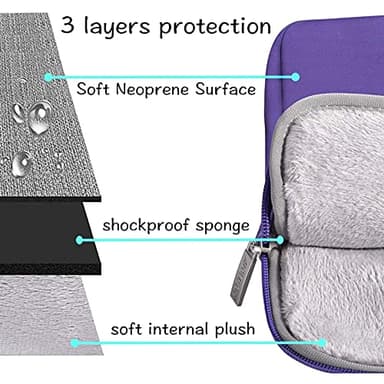 MOSISO Laptop Case 13.3 inch, 13-13.3 inch Laptop Sleeve Bag Compatible with MacBook Air/Pro 13 / Pro 14, HP Dell ASUS Lenovo Notebook, Neoprene Computer Sleeve Bag with Small Case, Ultra Violet - Image 3
