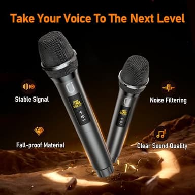 Karaoke Machine for Adults and Kids with 2 Wireless Microphones, 300W, 24H Playtime, RGB DJ Lights & TWS/USB/AUX/TV, Pro Portable Party Bluetooth Speaker for Home/Outdoor/Gifts - Image 3