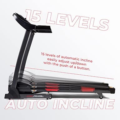 Sunny Health & Fitness Premium Folding Incline Treadmill with Pulse Sensors, One-Touch Speed Buttons, Shock Absorption, Optional Bluetooth with Exclusive SunnyFit App - Image 5