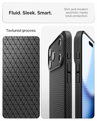 Spigen for iPhone 17 Pro Max Case, Liquid Air [TPU Covered Camera Control] [No Magnet Ring] [Military-Grade Protection] - Matte Black - Image 3