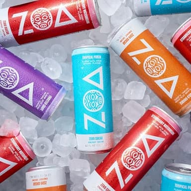 ZOA Zero Sugar Energy Drinks, White Peach - Sugar Free with Electrolytes, Healthy Vitamin C, Amino Acids, Essential B-Vitamins, and Caffeine from Green Tea - 12 Fl Oz (12-Pack) - Image 6