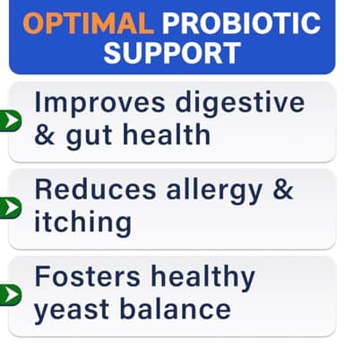 Bark&Spark Dog Probiotics & Digestive Enzymes (Gut Health) Allergy & Itchy Skin - Pet Diarrhea Gas Treatment Upset Stomach Relief, Digestion Health Prebiotic Supplement Tummy Treat (180Ct Chicken) - Image 3