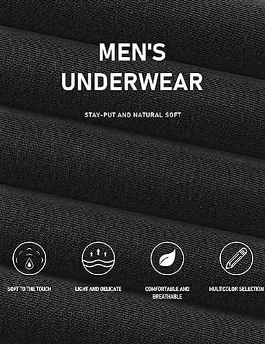 Natural Feelings Boxer Briefs Mens Underwear Men Pack Soft Cotton Open Fly Underwear XXL - Image 5