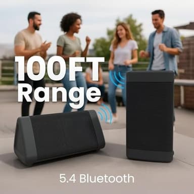 OontZ Angle 3 Portable Bluetooth Speaker 5.4, 2 Pack - 12W Sound, 24-Hr Battery, 100ft Wireless Range, IPX5 Water-Resistant, Budget-Friendly Small Speaker for Travel, Outdoor & Home (Black) - Image 6