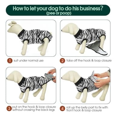 Kuoser Dog Surgery Recovery Suit, Recovery Suit for Female Male Dogs, Dog Onesie After Surgery Spay Neuter, Anti-Licking Pet Surgical Recovery Snugly Suit, Bodysuit for Abdominal Wounds Skin Disease - Image 5