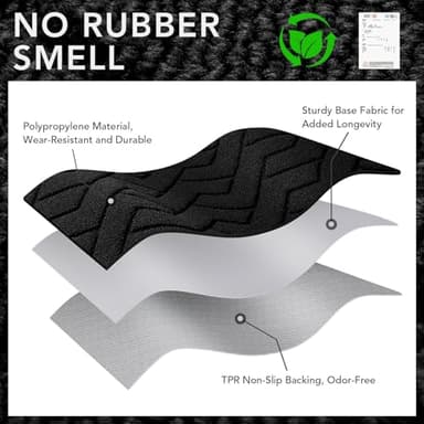 hicorfe Indoor Door Mat,Non Slip Door Mats,32"x48" Front Back Door Mat Rubber Backing,Absorbent Resist Dirt Entrance Inside Floor Mats for Entryway Washable Low-Profile(Black) - Image 8